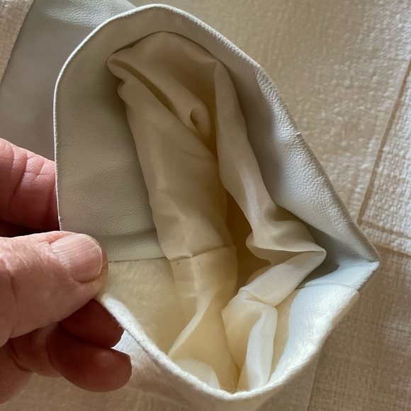 Chico’s Moto Jacket Mixed Media Fabric Zip Closure Ivory Size M (8) Chico's 1 - Picture 14 of 15